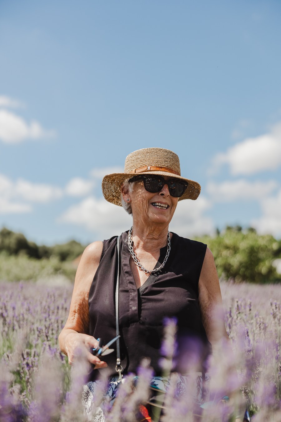 Ali Heathfield in a lavender field